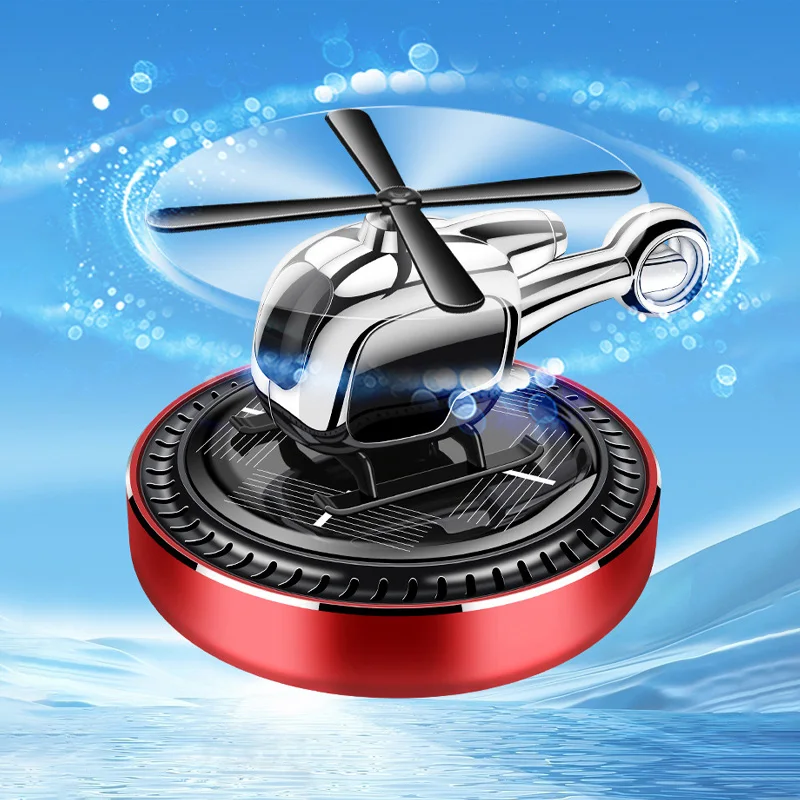 

Car Perfume Ornament Solar Energy Helicopter Flavoring Plane Air Freshener Dashboard Decoration Auto Airplane Fragrance Diffuser