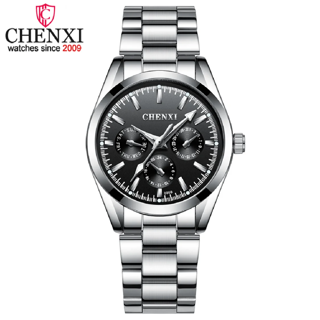 

Часы наручные CHENXI женские кварцевые, люксовые брендовые аналоговые модные водонепроницаемые с браслетом из нержавеющей стали