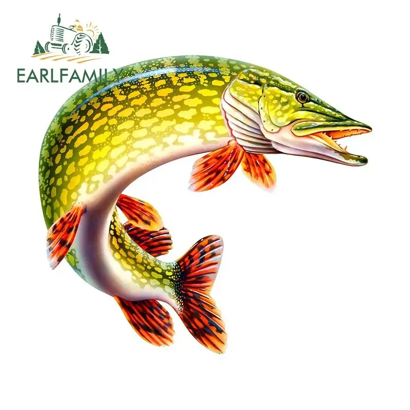

EARLFAMILY 13 см x 10,6 см для рыбалки, наклейки на автомобиль, наклейка на фургон, автофургон, лобовое стекло, автомобильные аксессуары, забавные наклейки для доски для серфинга, декор