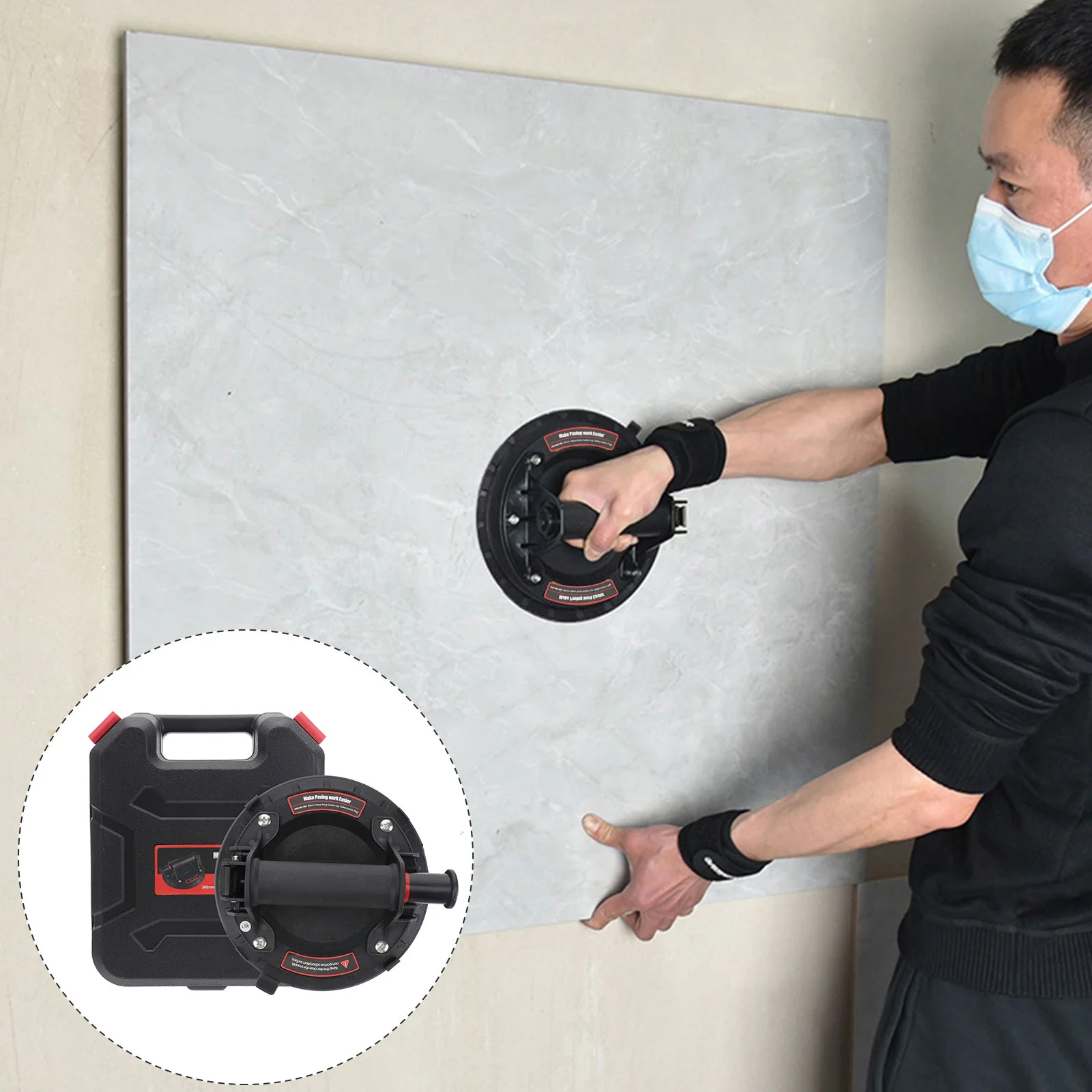 

Vacuum Pump Suction Cup Air Glass Carrying Tool Lifter Ceramic Tile Window Regulator