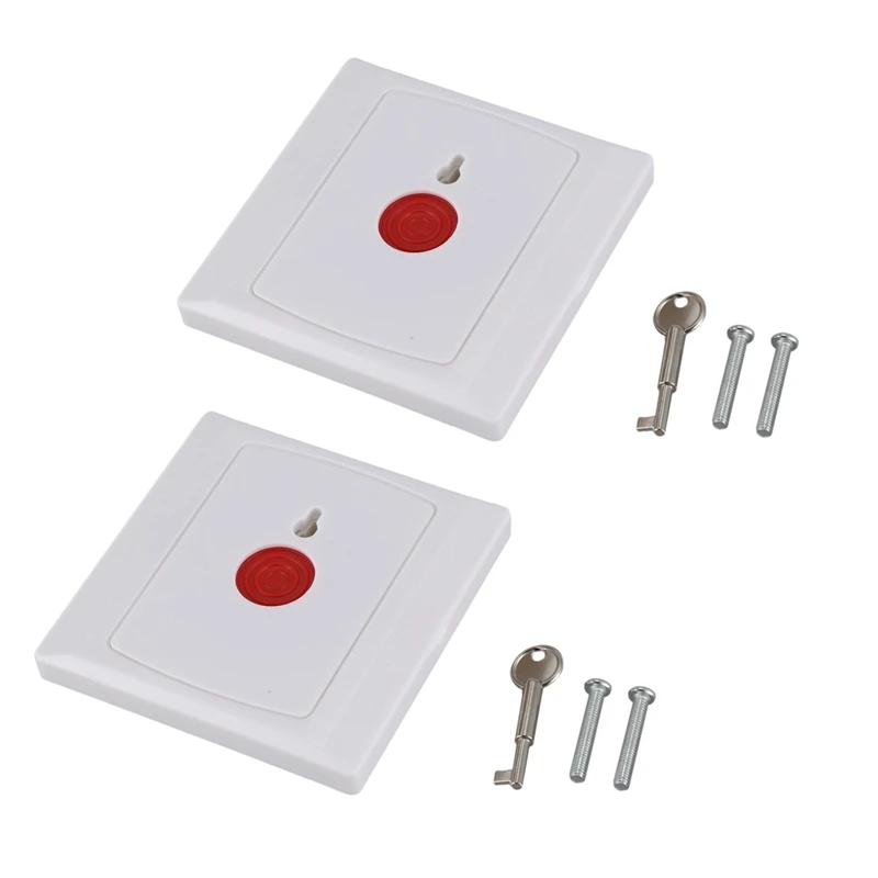

2X Square Family Office Emergency Panic Button White