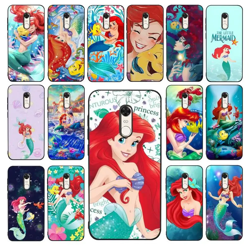 

Disney The Little Mermaid Phone Case for Redmi 5 6 7 8 9 A 5plus K20 4X 6 cover