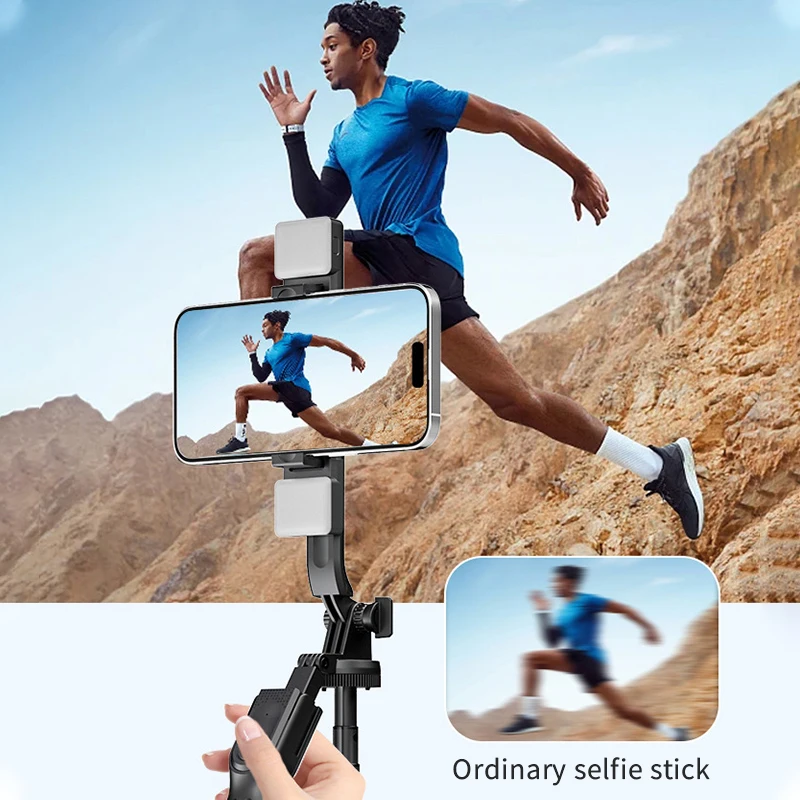 

Portable Wireless Selfie Stick Tripod Stand Foldable Monopod With Led Light For Smartphones Balance Steady Travel Essentials