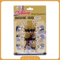 alice ao 020hv3p left right classical guitar tuning key gold black plated peg tuner machine head long string tuner