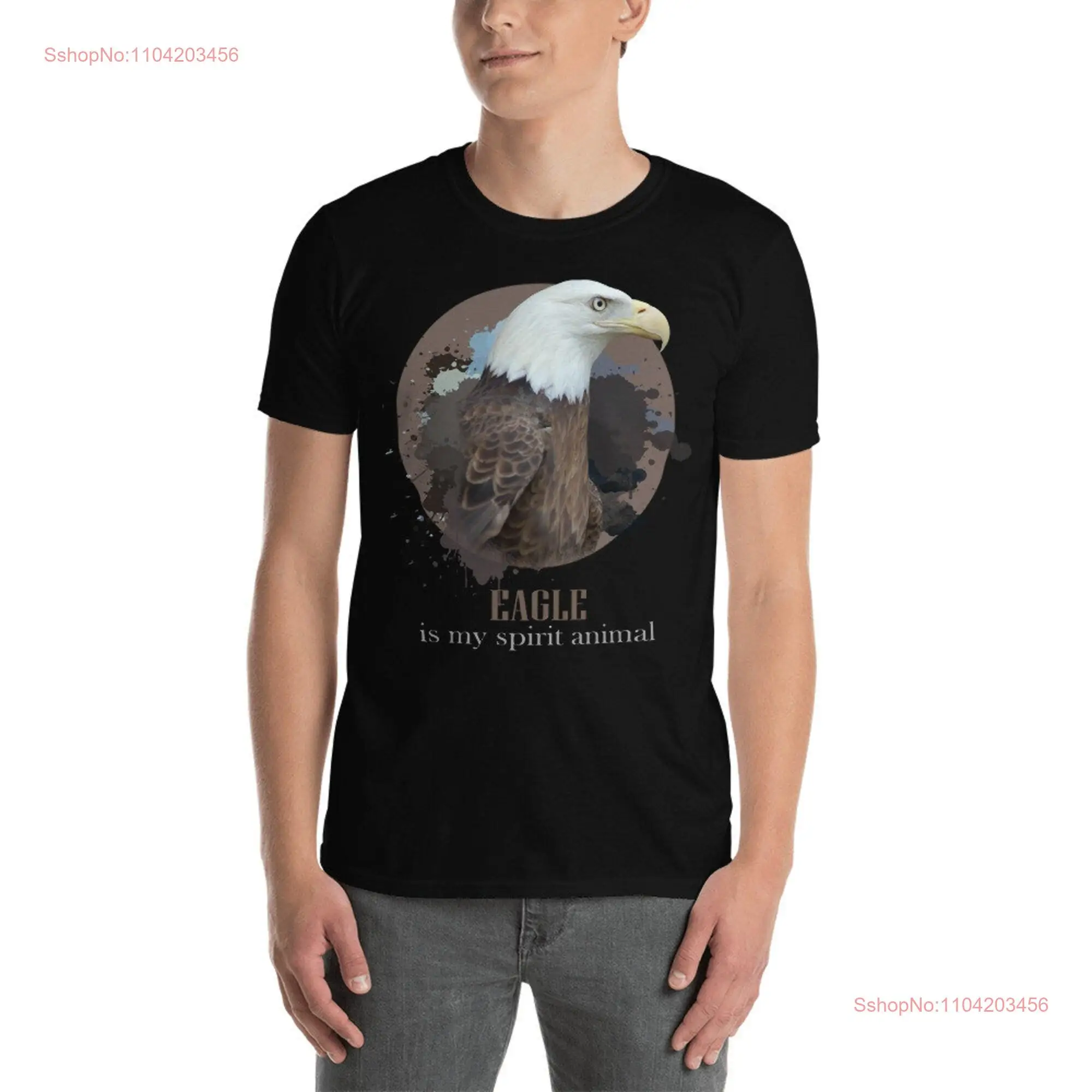 Eagle Is My Spirit Animal T Shirt Cute Lover GifT long or short sleeves