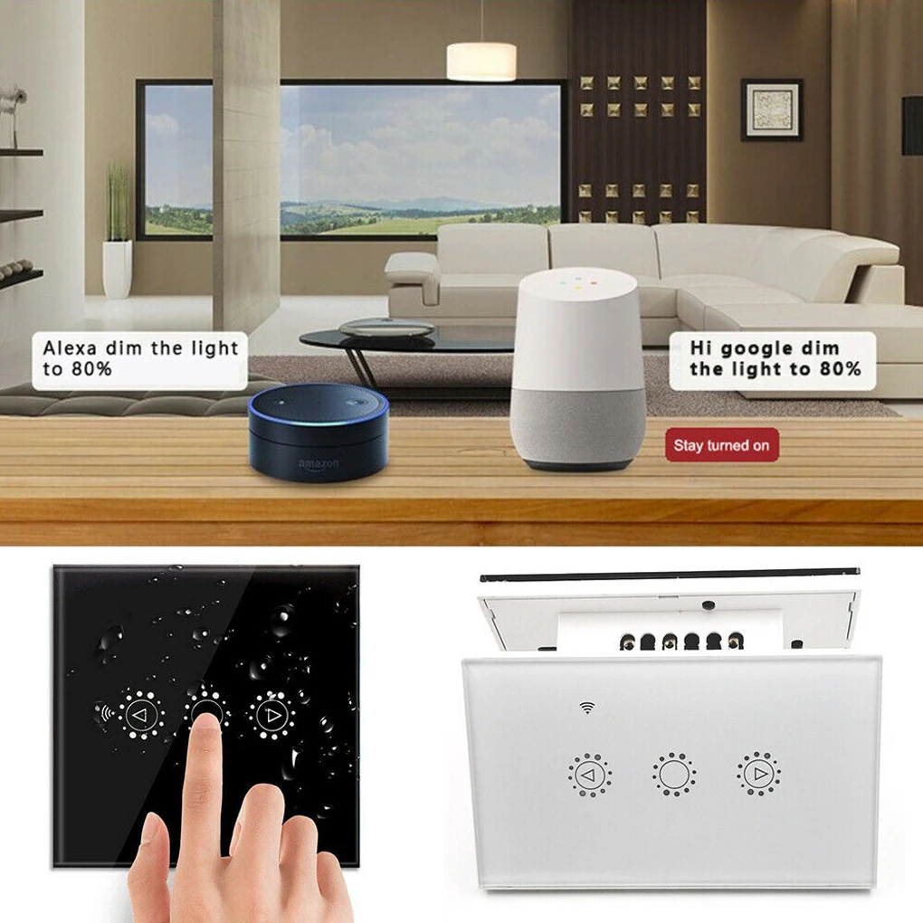 

Замена для Google Assistant светодиодный диммер Wifi переключатель умный сенсорный светильник ключатель света лампочка диммер