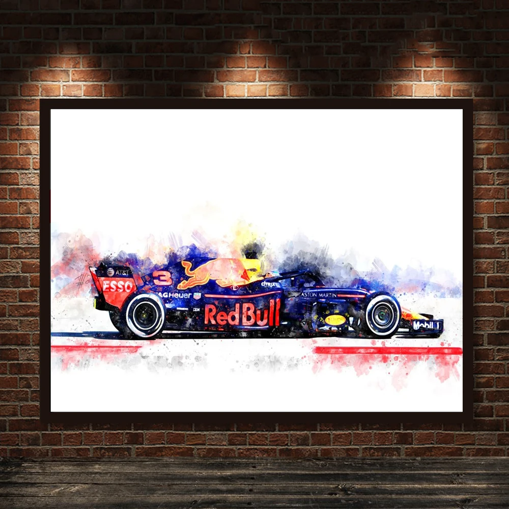Grand Prix Winner гоночный акварельный плакат формула рисования читалка Гамильтон