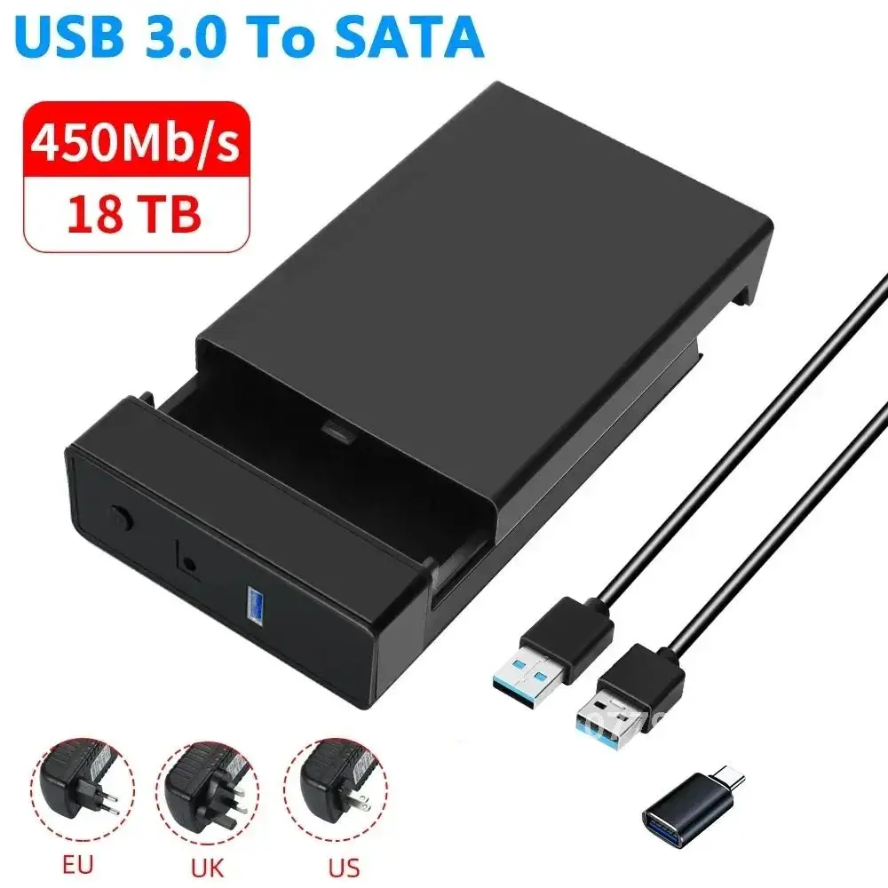 Чехол для внешнего жесткого диска USB3.0 2 5 3. 5-дюймовый корпус SSD с адаптером корпуса