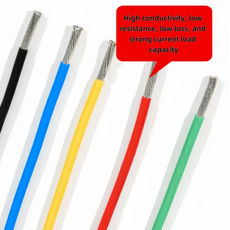 5/10 м PTFE посеребренный провод высокая термостойкость 26AWG-10AWG высокотемпературная