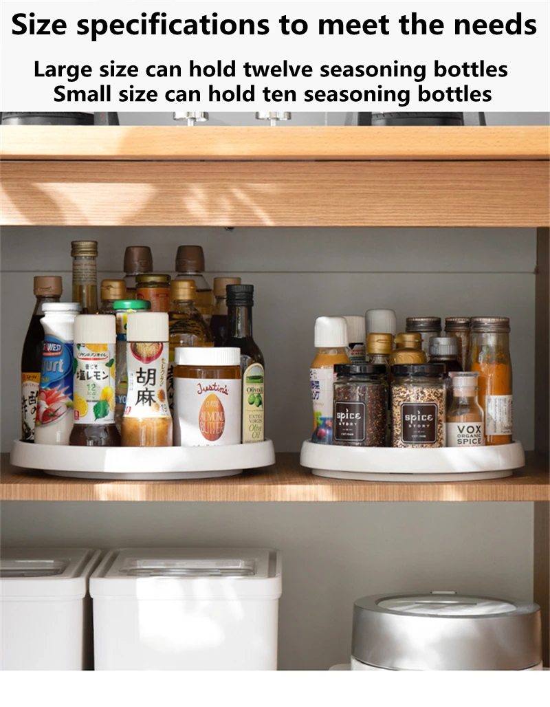 

Accessory Shelf Cutlery Dish Drainer Storage Tray Home Kitchen spice Rotatable tray Storage Shelf Space Saving Kitchen