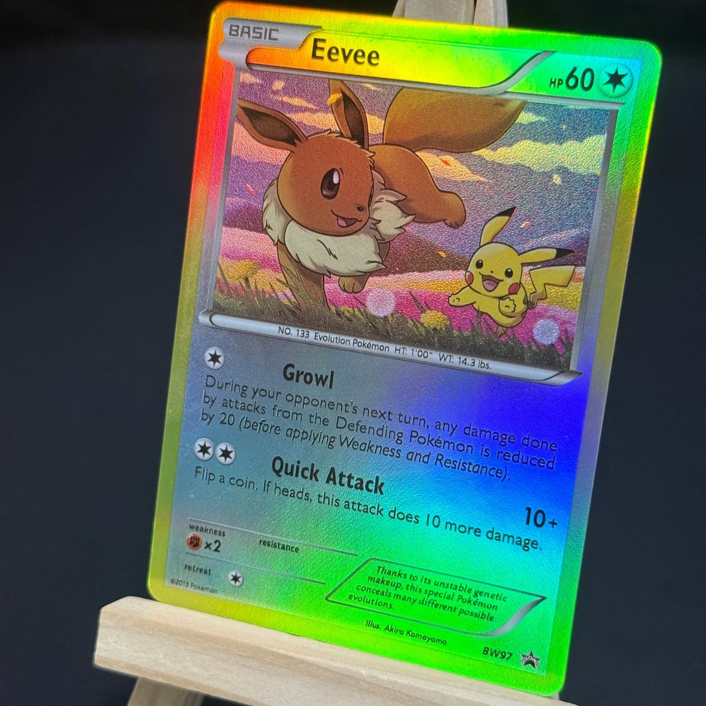 Фото Коллекционная карта TCG English Eevee и White Promos (PR) BW97, фольгированная карта-прокси №3