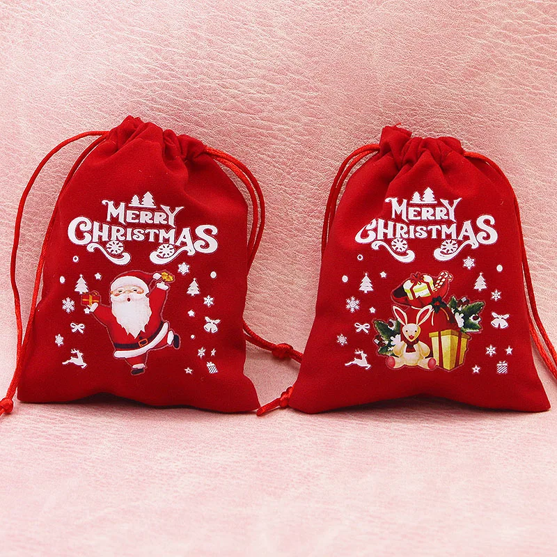 (5 шт./пакет) 10*12 см красная замша искусственная кожа подарок на Новый год