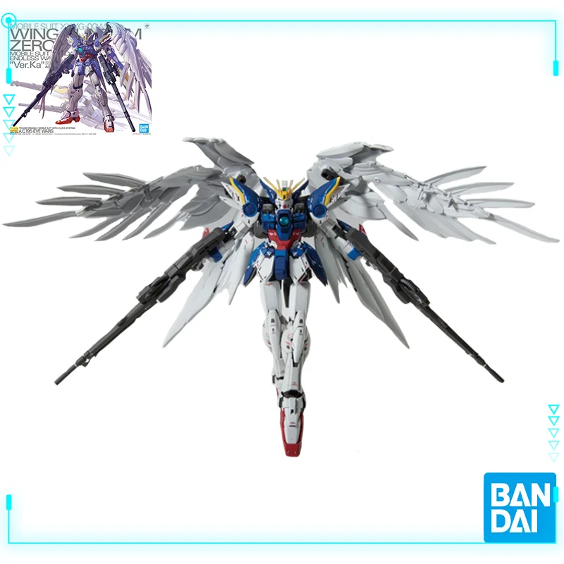 

Bandai Original MG 1/100 Genuine Action Figures Anime Mobile Suit Gundam XXXG-00W0 Wing Gundam Zero EW Ver. Assembly Model Toys