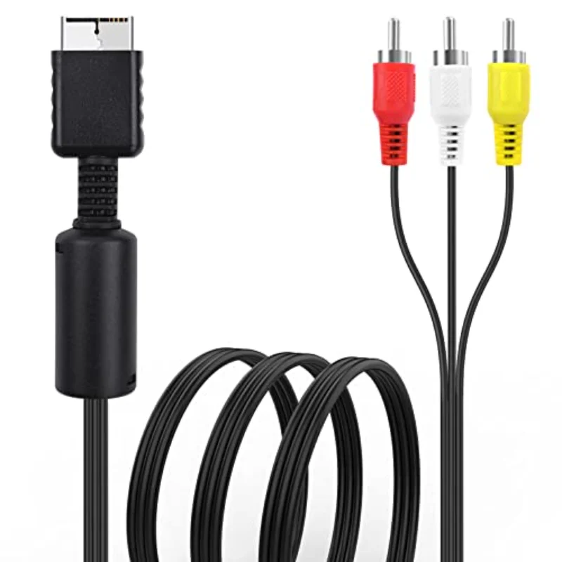 

6FT PS2 PS3 Audio Video Cable, RCA AV to TV Cables, Game Console Component Accessories Connection Cord for Sony Playstation 2