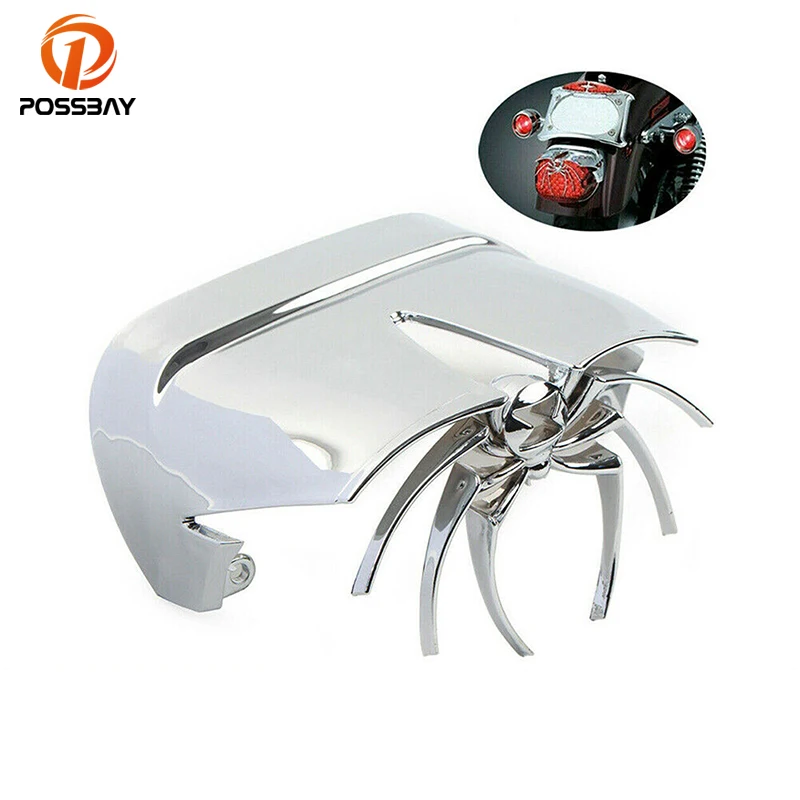 

Motorcycle Parts Chrome Spider Rear Tail Light Cover for Harley Davidson Models Without Bobbed Rear Fenders 1973-2012