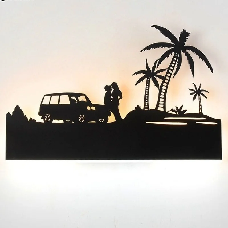 

Romantic Wall lamps acrylic lampshade lighting fixture upside warm down cool for living room bedside Animal lights AC110-260V