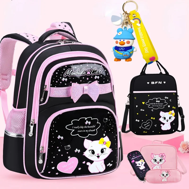 

Waterproof School Bags For Girls Kids SchoolBag cat cartoon Orthopedic Backpack kids Children school Backpack Mochila Escolar