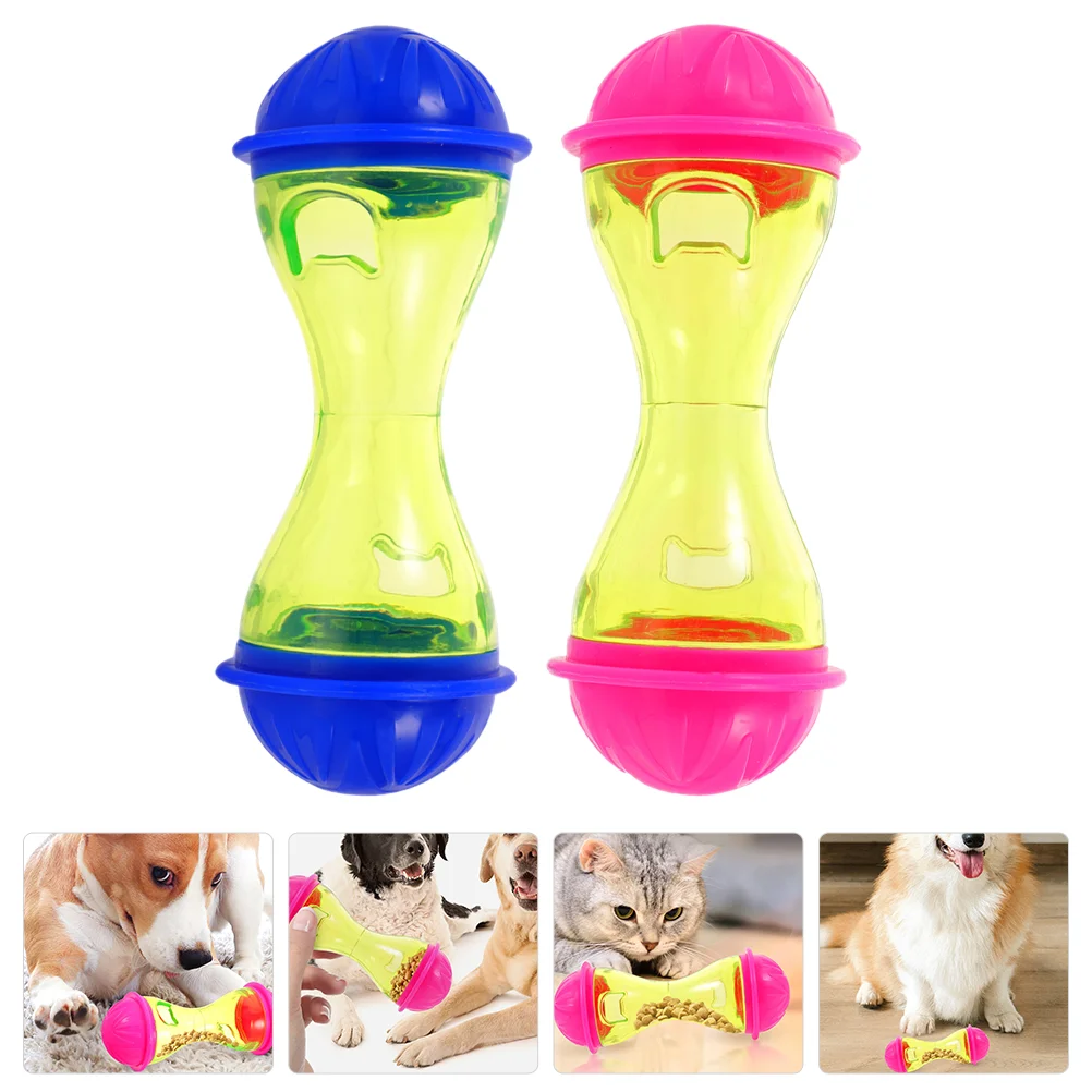 

2 Pcs Dog Food Leakage Toy Chew Pets Treat Small Toys Indoor Puppy Slow Cat Feeders Cats Funny Auto