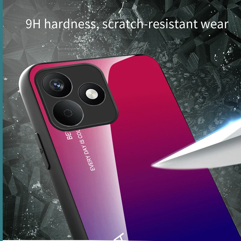 Фото Чехол из закаленного стекла для Honor X8d 4G X6d 5G, защитный чехол с рисунком панды, задняя крышка, чехол-футляр №4