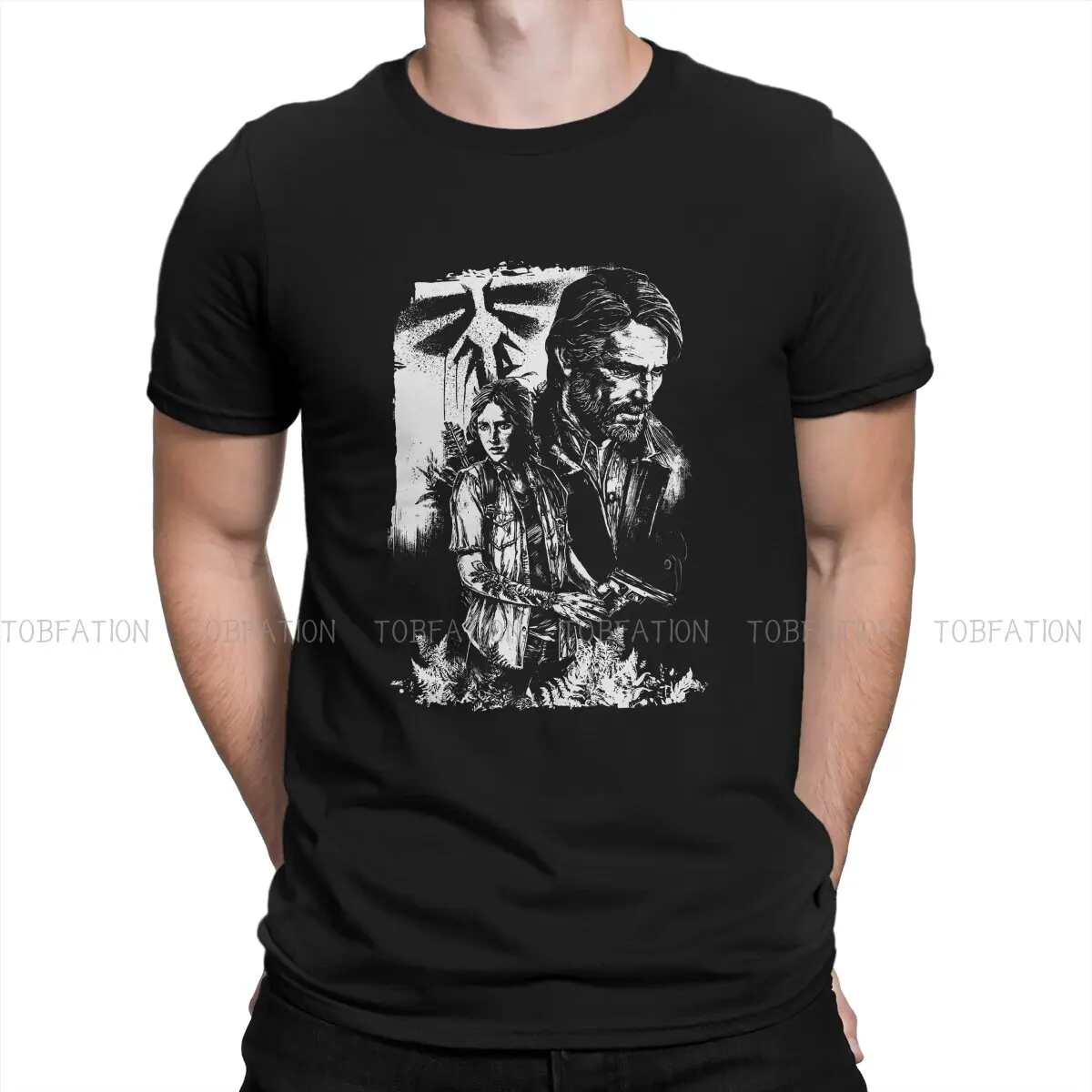 

Survive TShirt For Men The Last of us Adventure Game Clothing Novelty T Shirt Comfortable Printed Fluffy