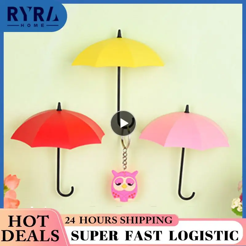 

1 ~ 30 шт. креативная вешалка в форме зонта, вешалка для ключей, домашний декоративный держатель, настенный крючок для кухни, органайзер для ванной комнаты