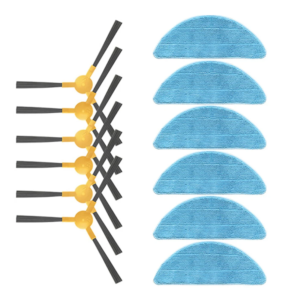

12pcs/Set Side Brush+Mop Cloths Replacement Fit For Kabum Smart 700 / 500 Robot Vacuum Cleaner Accessories