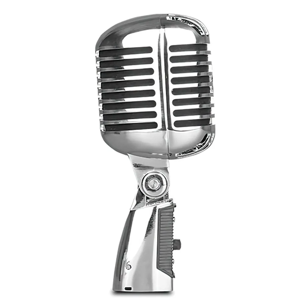 

Vintage Style Microphone for SHURE Simulation Classic Retro Dynamic Vocal Mic Universal Stand for Live Performance Karaoke Best