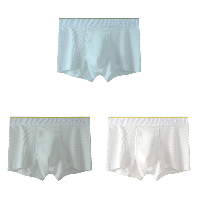 Men's Cotton Striped Boxers Men's Anti-Bacterial Underwear Mens Cotton High Elastic Boxer Underwear High Quality Underpanties
