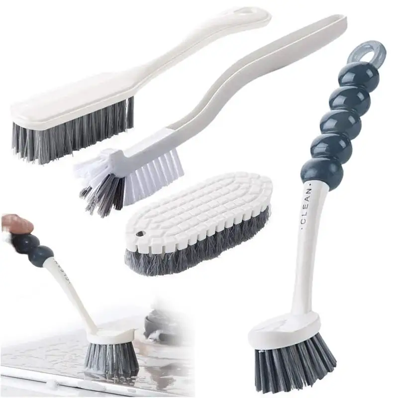 

Kitchen Scrub Brush Set With Ergonomic Handle Deep Cleaning Brushes With Hanging Hole Kitchen Scrub Brush&Bendable Clean