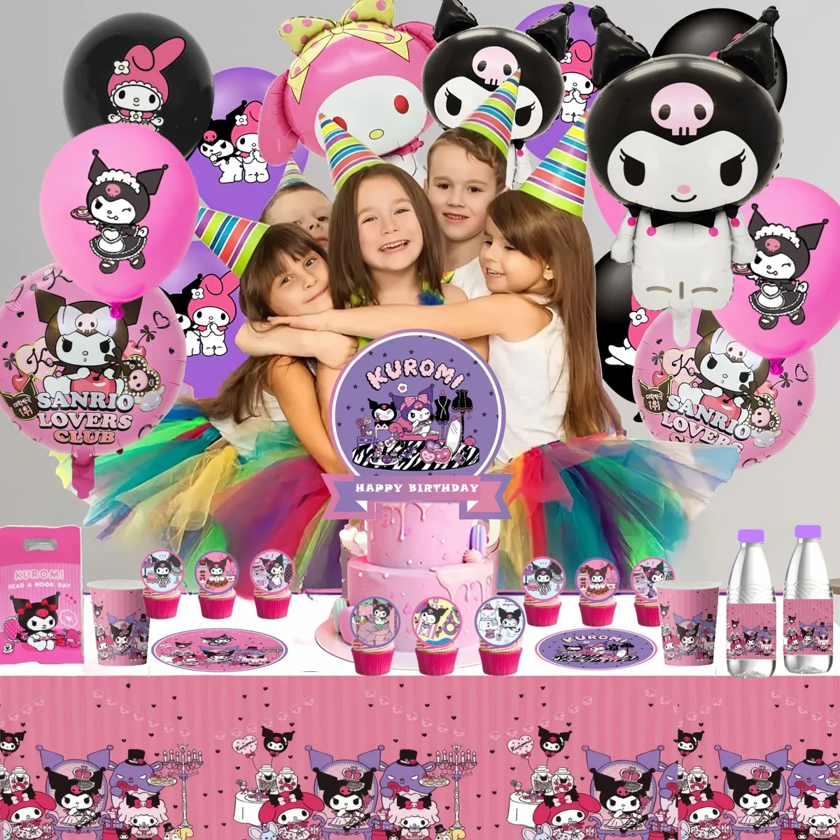 Kawali Kuromied украшение на день рождения одноразовая посуда скатерть декор для торта