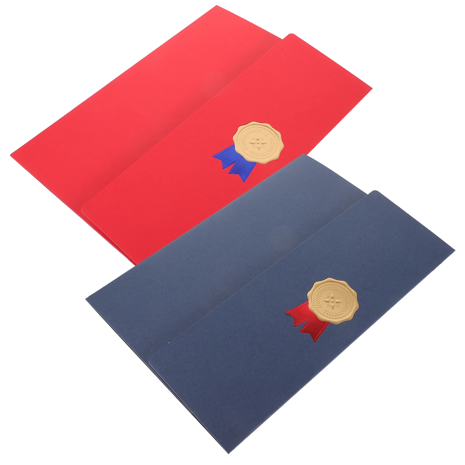 

2 Pcs ID Folder Honor Certificate Book Cover Paper College Diploma Holder Award