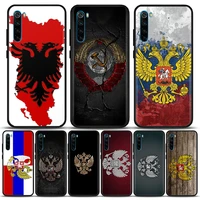 phone case for redmi 6 6a 7 7a 8 8a 9 9a 9c 9t 10 10c k40 k40s k50 pro plus silicon case cover heraldic two headed eagle albania