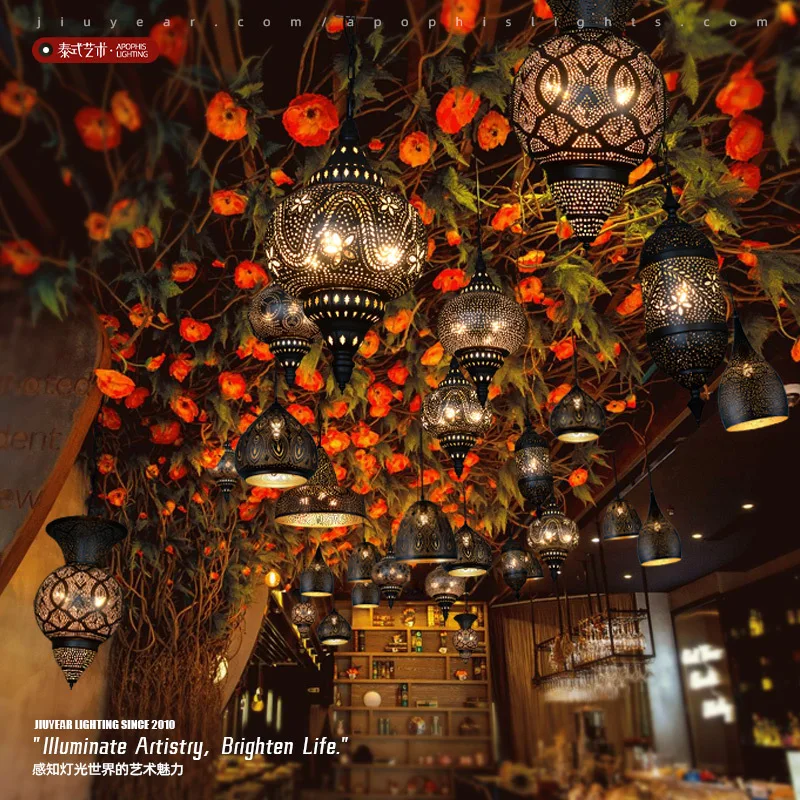 Винтажная люстра из Юго-Восточной Азии Синьцзян ресторан в арабском стиле