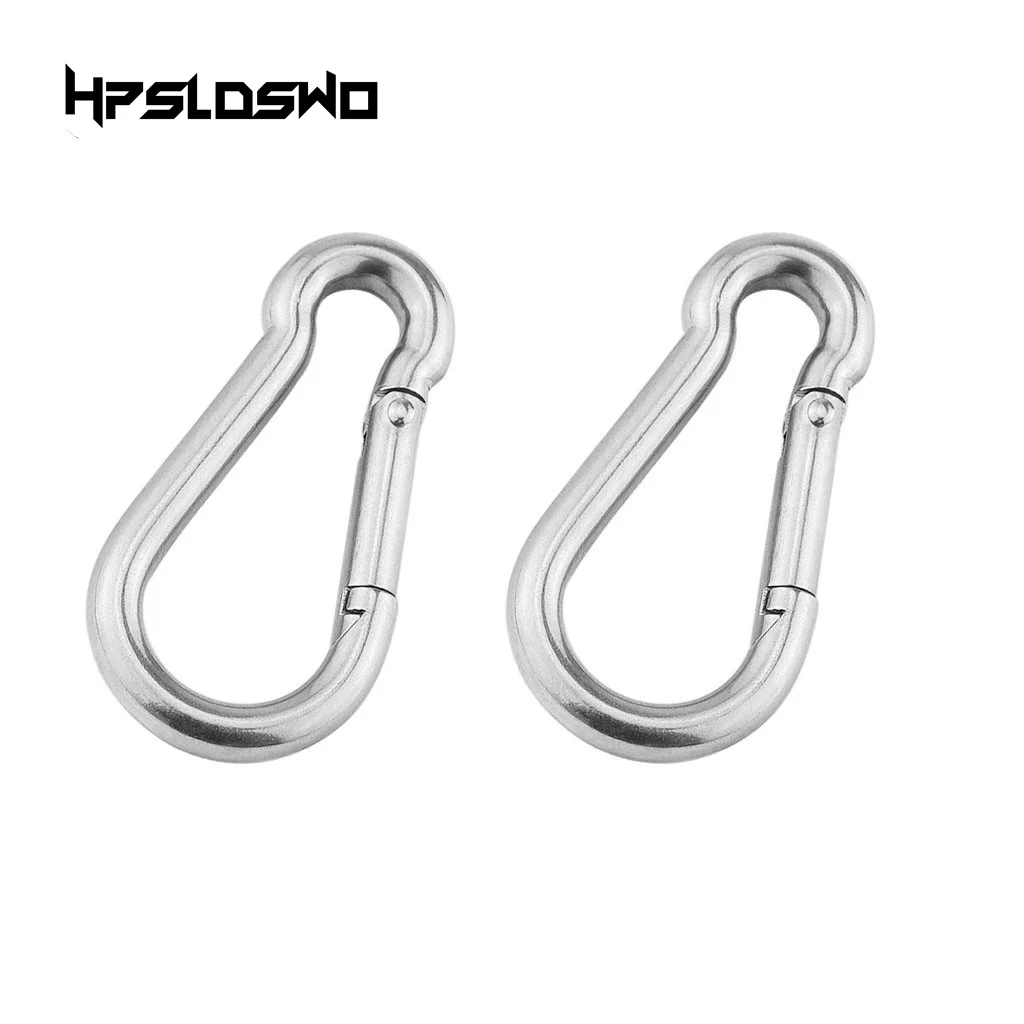 

2 шт., пружинный карабин из нержавеющей стали 304