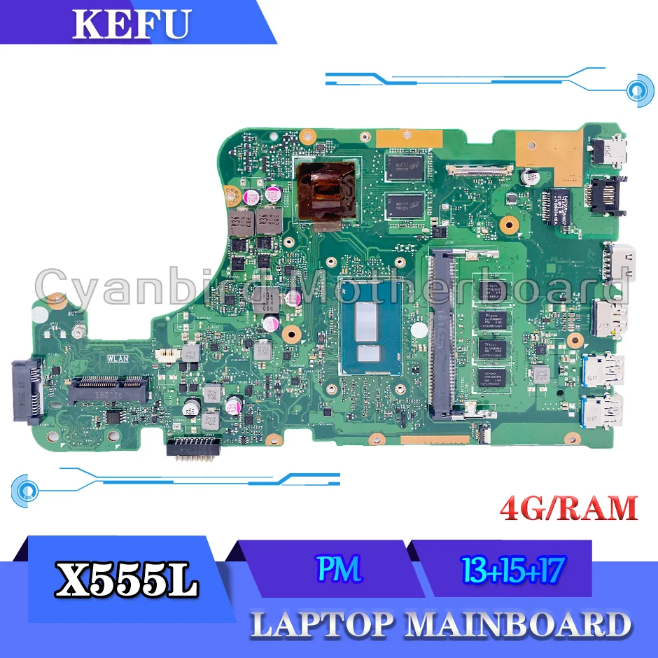 

Материнская плата X555L для ноутбука ASUS X555LD X555LP X555LN X555LB X555LI X555LF X555LJ X555LDB материнская плата для ноутбука I3 + I5 + I7 PM