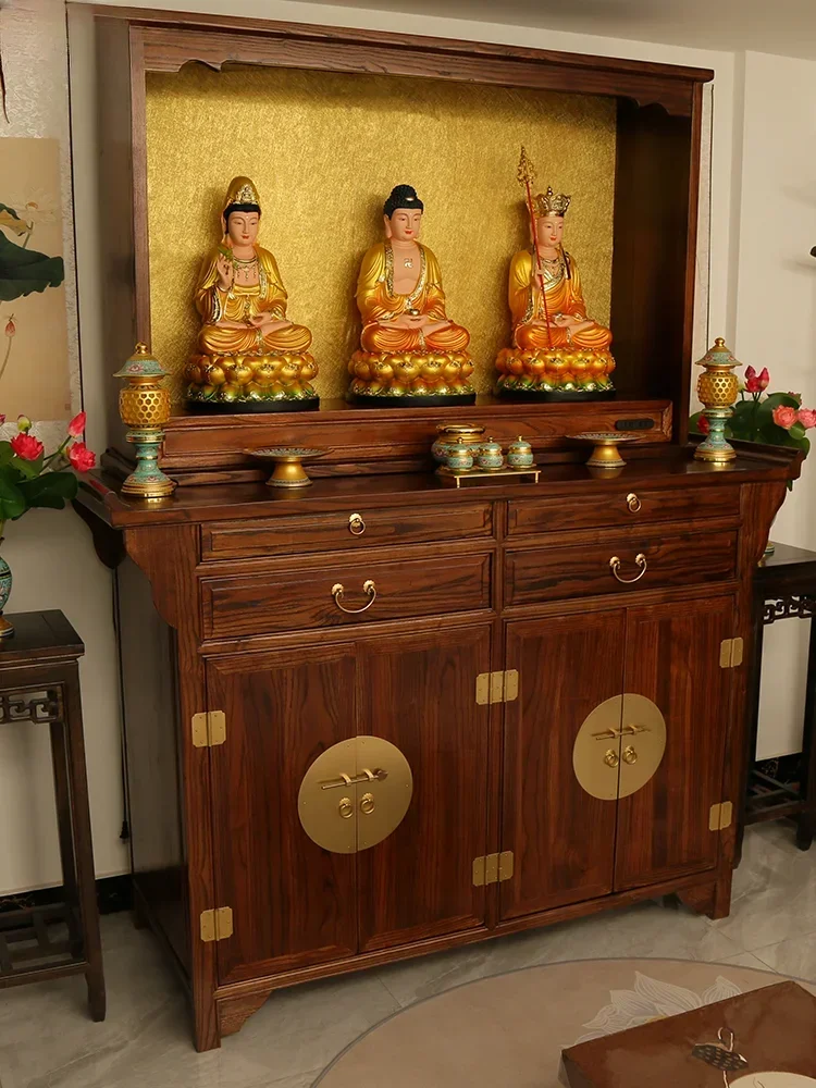 Деревянный стол из твердой древесины китайский античный буддийский семейный для