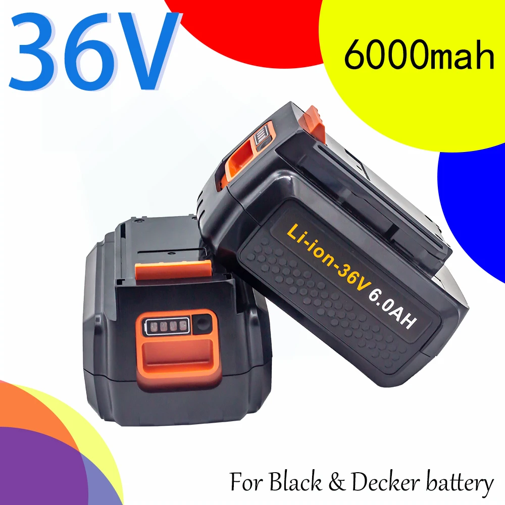 

Литий-ионный перезаряжаемый аккумулятор LBXR36 BL2036 LBX2040 LST136,LST420,LST220 L50 для электроинструмента Black & Decker 36 В/40 в 6000 мАч 6 Ач