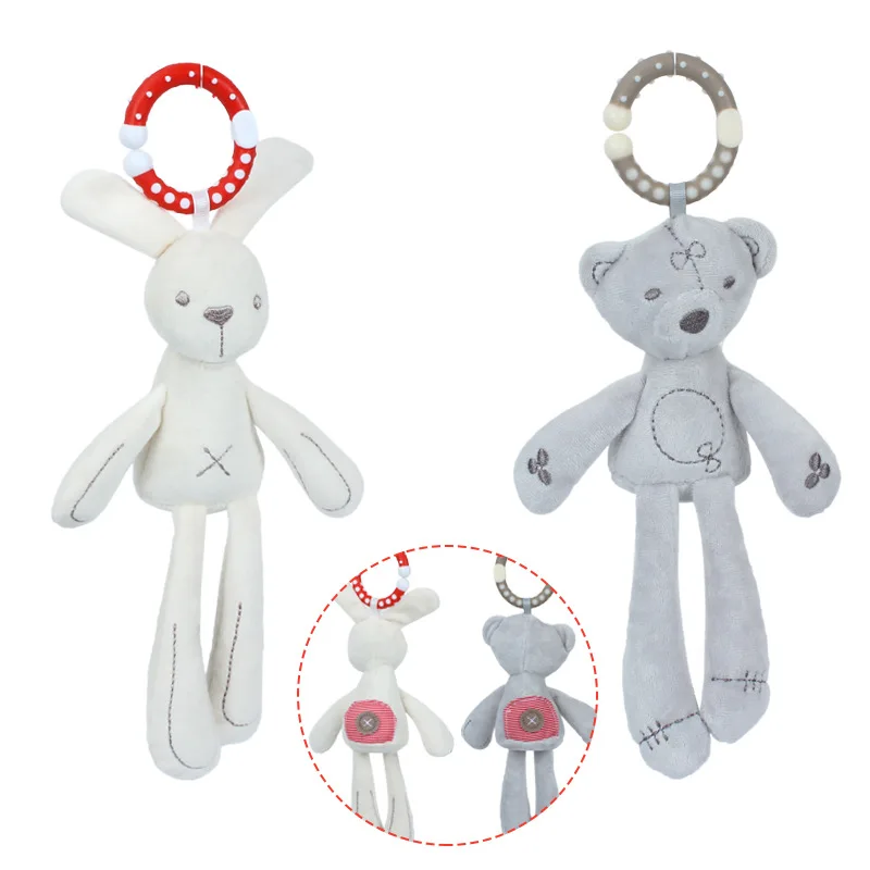 

Baby Creative Wind Chime Baby Cartoon Wind Bell Bear Rabbit Plush Tweeting Toy Toddler Soothing Wind Chime Toy Pendant Toy