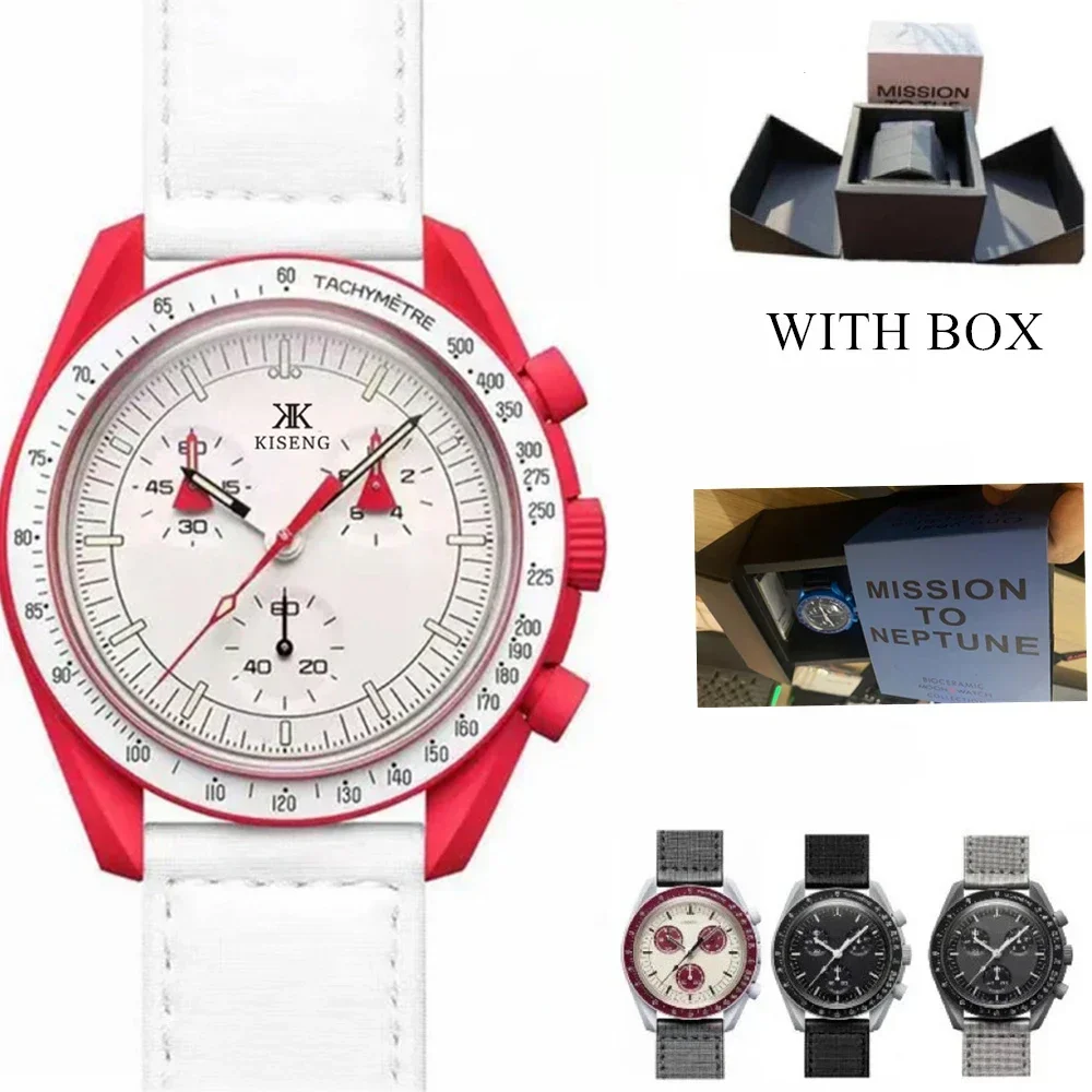 

Reloj multifunción MoonSwatch para hombre y mujer, cronógrafo de negocios, Explore, relojes de planetas, marca superior de lujo