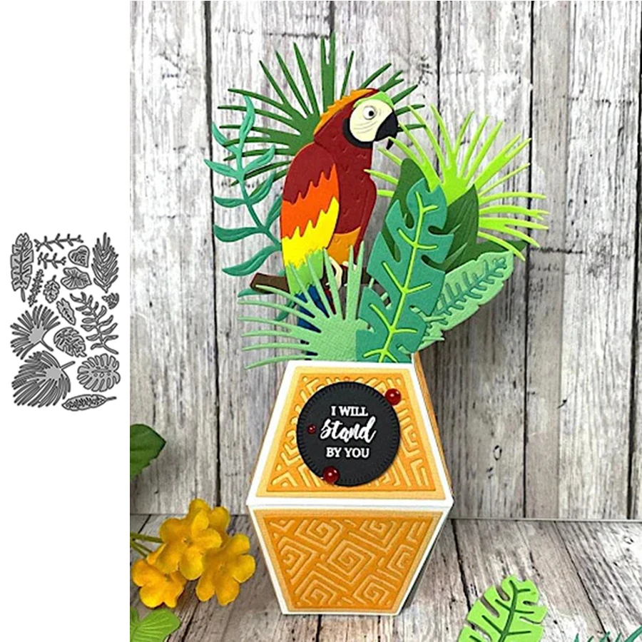 Новое поступление 2024 нож с тропическими листьями форма металлические штампы для