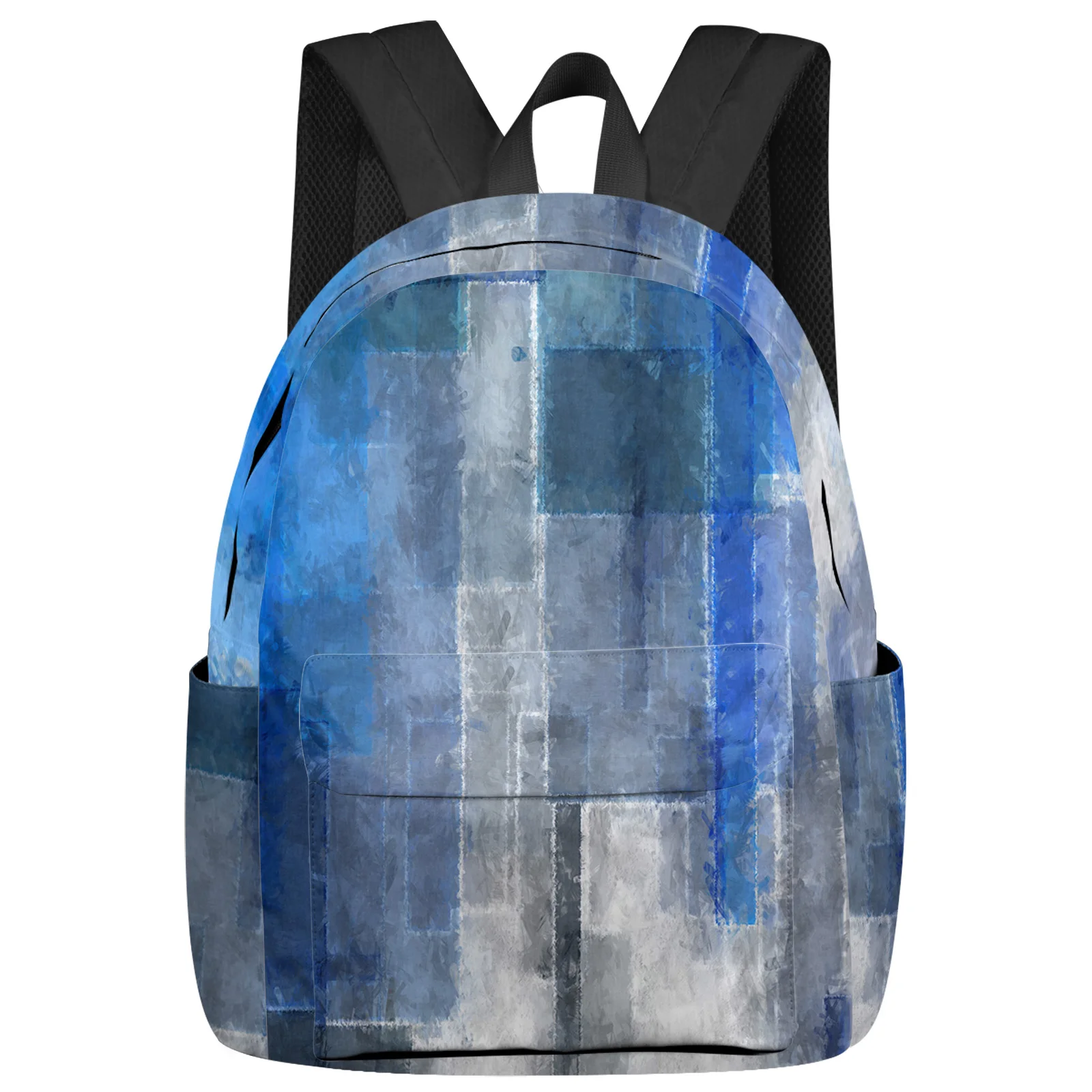 

Синий рюкзак для подростков с абстрактной масляной живописью, школьные ранцы для ноутбука для мужчин и женщин, дорожные сумки
