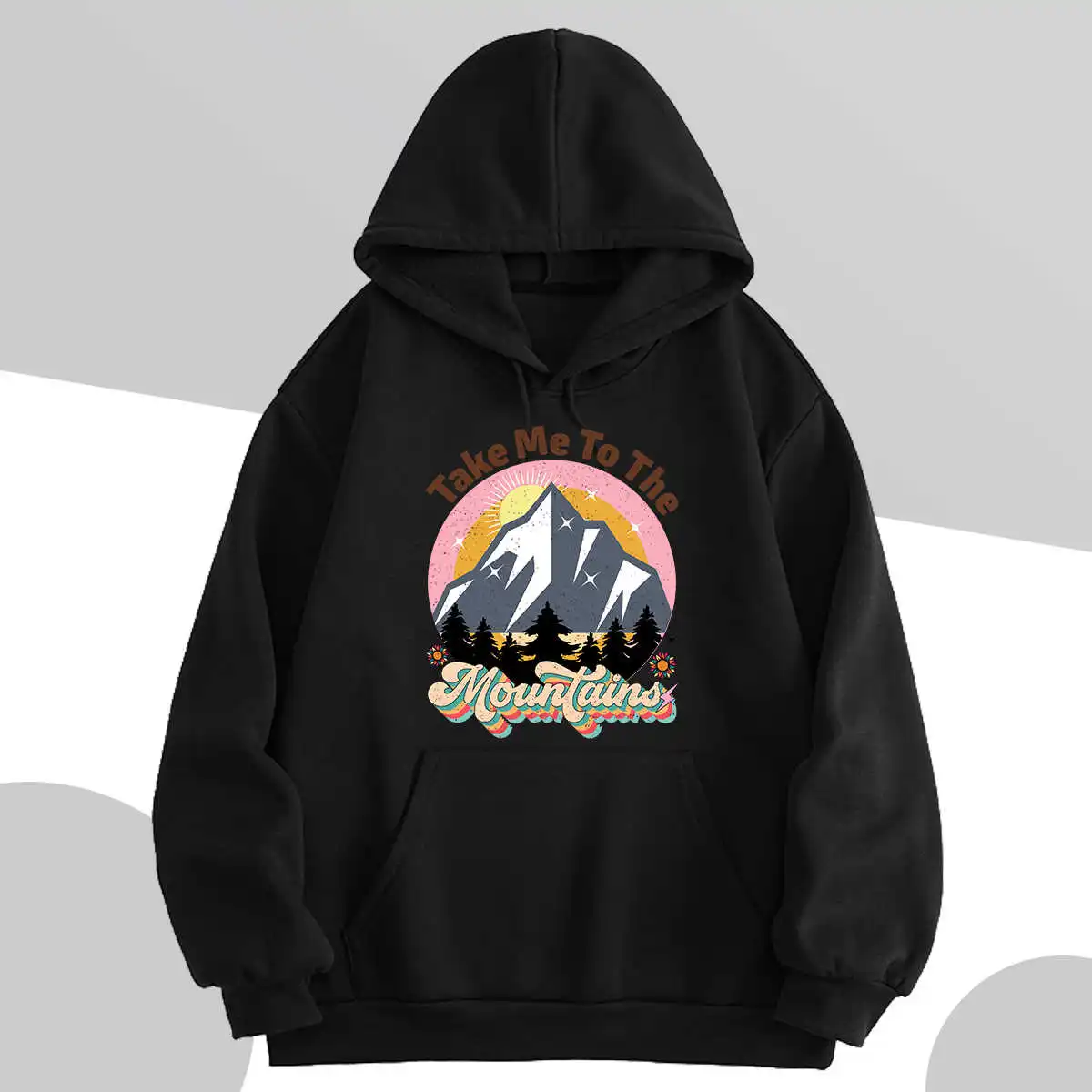 

Autumn/Winter2023 New Fashion Long Sleeve Printed Hoodies Front Pocket Inside Fleece Pullover Sweater Sweatshirts Hip Hop Unisex