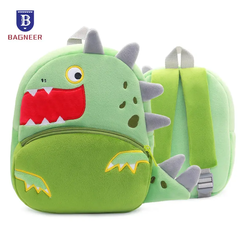 Cute Kids School Bags Children Plush Backpack 3D Cartoon Animal Kindergarten Boys Girls Schoolbags Mini Bookbag Small Backpack