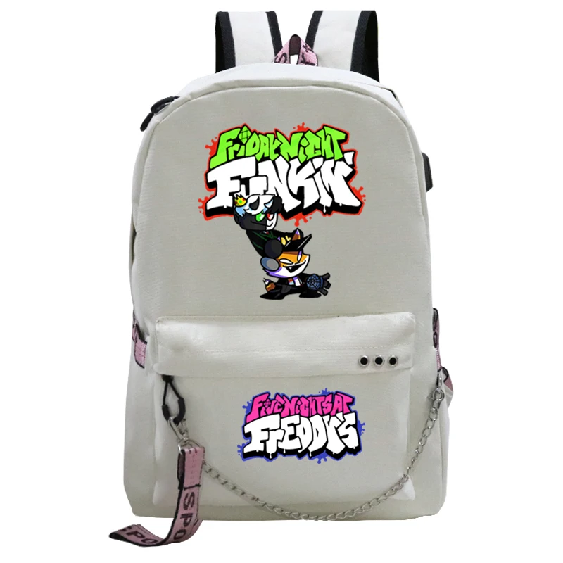 

Забавный рюкзак Funkin в стиле хип-хоп для девочек и мальчиков, школьные ранцы с принтом в стиле Харадзюку для игр с героями мультфильмов для женщин