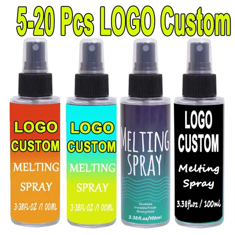 Плавящийся спрей для кружевных париков с индивидуальным логотипом, 5-20 шт., клей-спрей для установки парика, 100 мл, прозрачный жидкий клей-спрей для париков