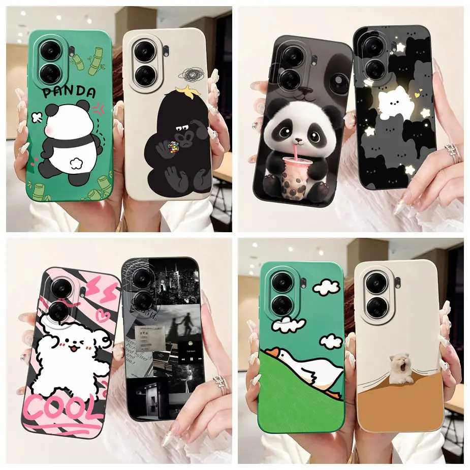 Чехол для Xiaomi Poco C65 чехол Redmi 13C милый мультяшный противоударный телефона C 65 PocoC65