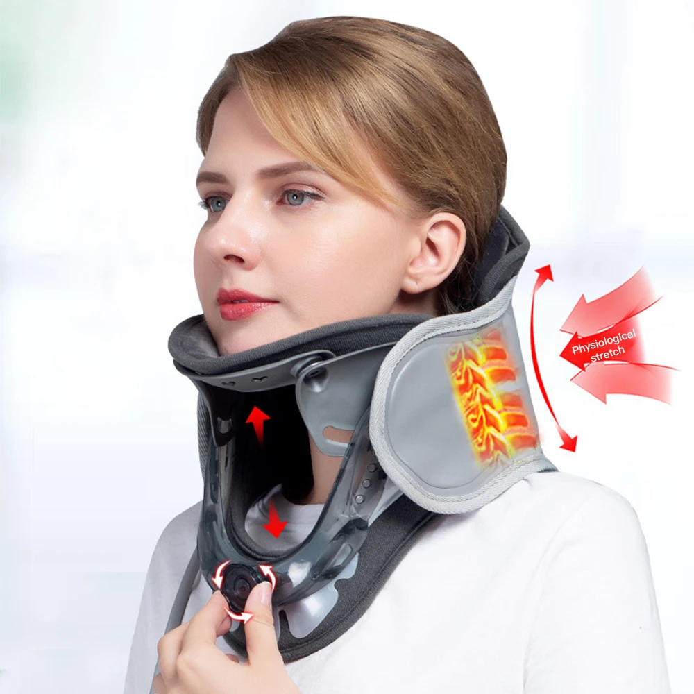 

Inflatable Adjustable Cervical Stretcher Traction Device Home Back Neck Brace Support Neck Massage Sports Relax Neck Protector