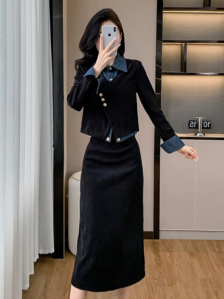 Новая корейская серия ранней осени и зимы. Полный комплект. Верх из двух частей.