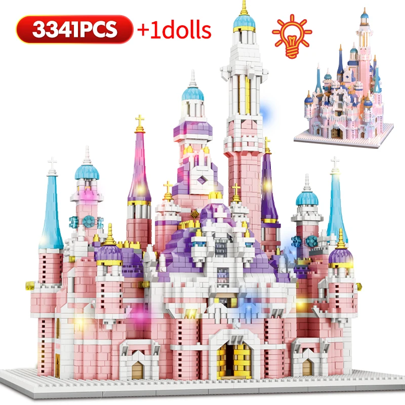 

3341pcs City Mini House Cartoon Dream Tale Princess Castle Architecture Building Blocks Figures Bricks Toys For Kids Girls