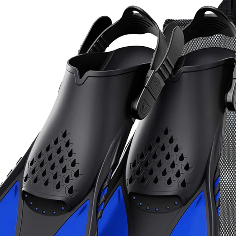 Ласты для подводного плавания с регулируемыми пряжками короткие силиконовые